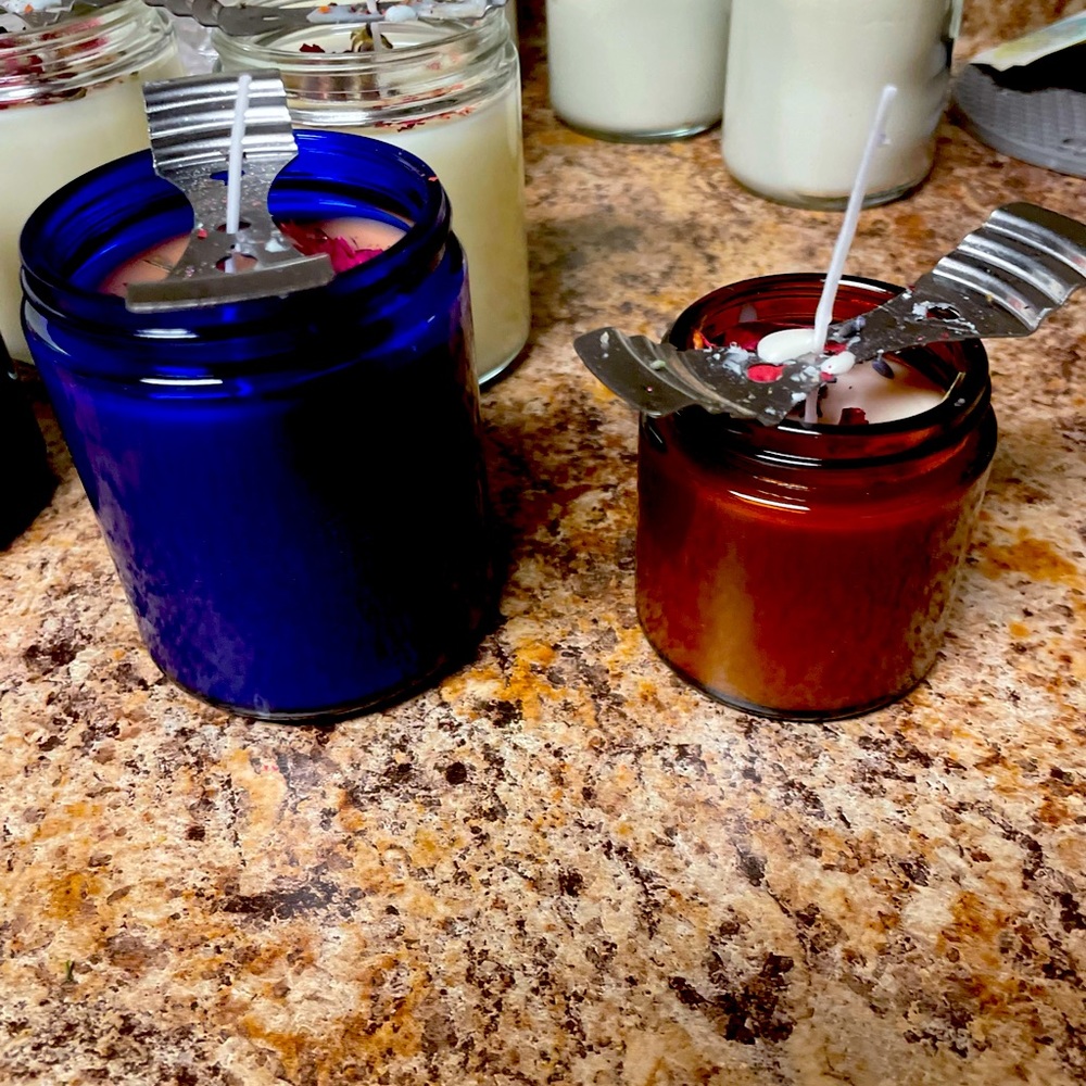 Handmade luxury candles with essential and designer oils